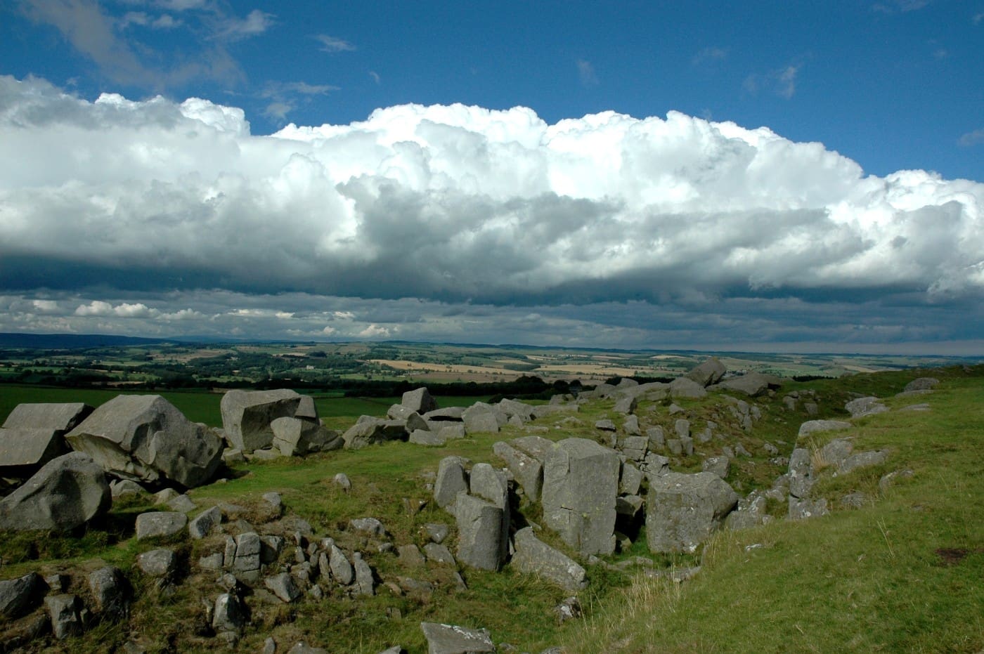 Hadrian's Wall stones, Northumberland National Park
